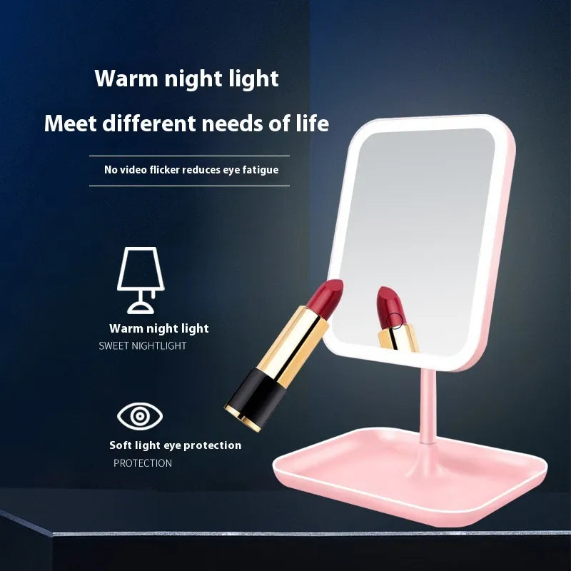 ESPEJO DE MAQUILLAJE LED TÁCTIL CON BRILLO REGULABLE