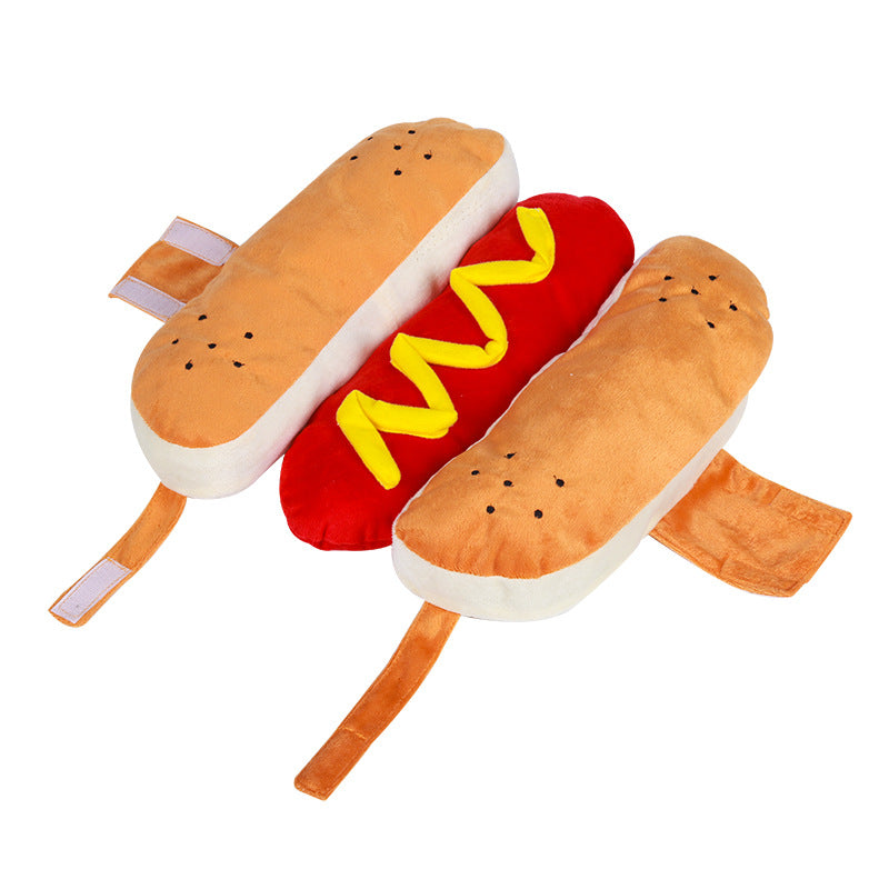 Disfraz de perrito caliente para mascotas