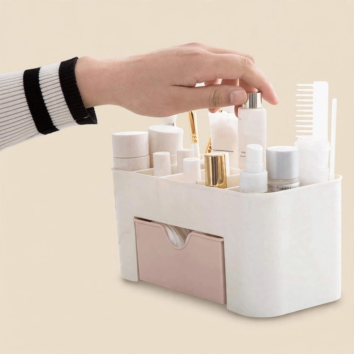 ORGANIZADOR DE MAQUILLAJE CON CAJÓN