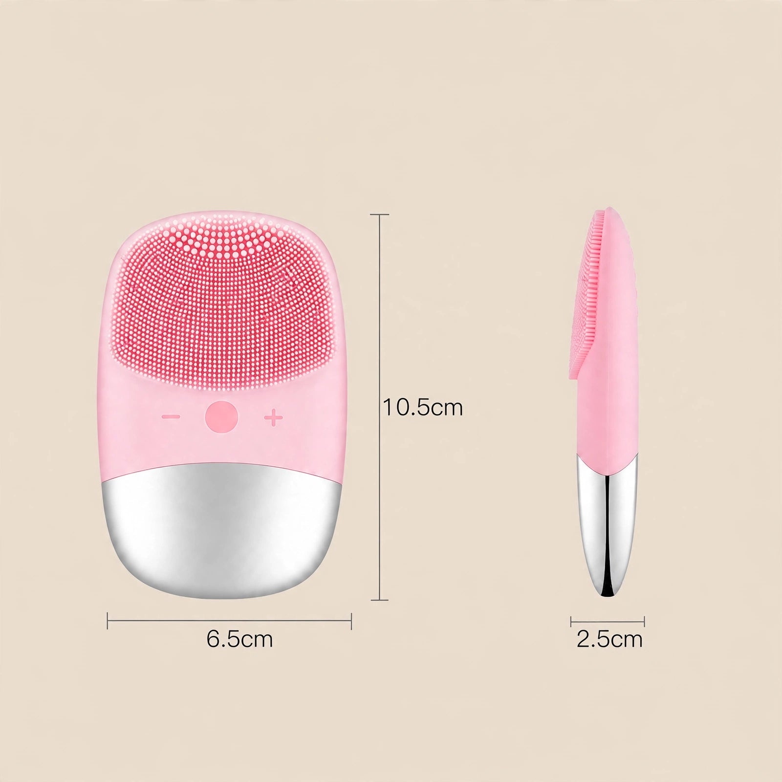 MINI CEPILLO ELÉCTRICO DE SILICONA PARA LIMPIEZA Y MASAJE FACIAL