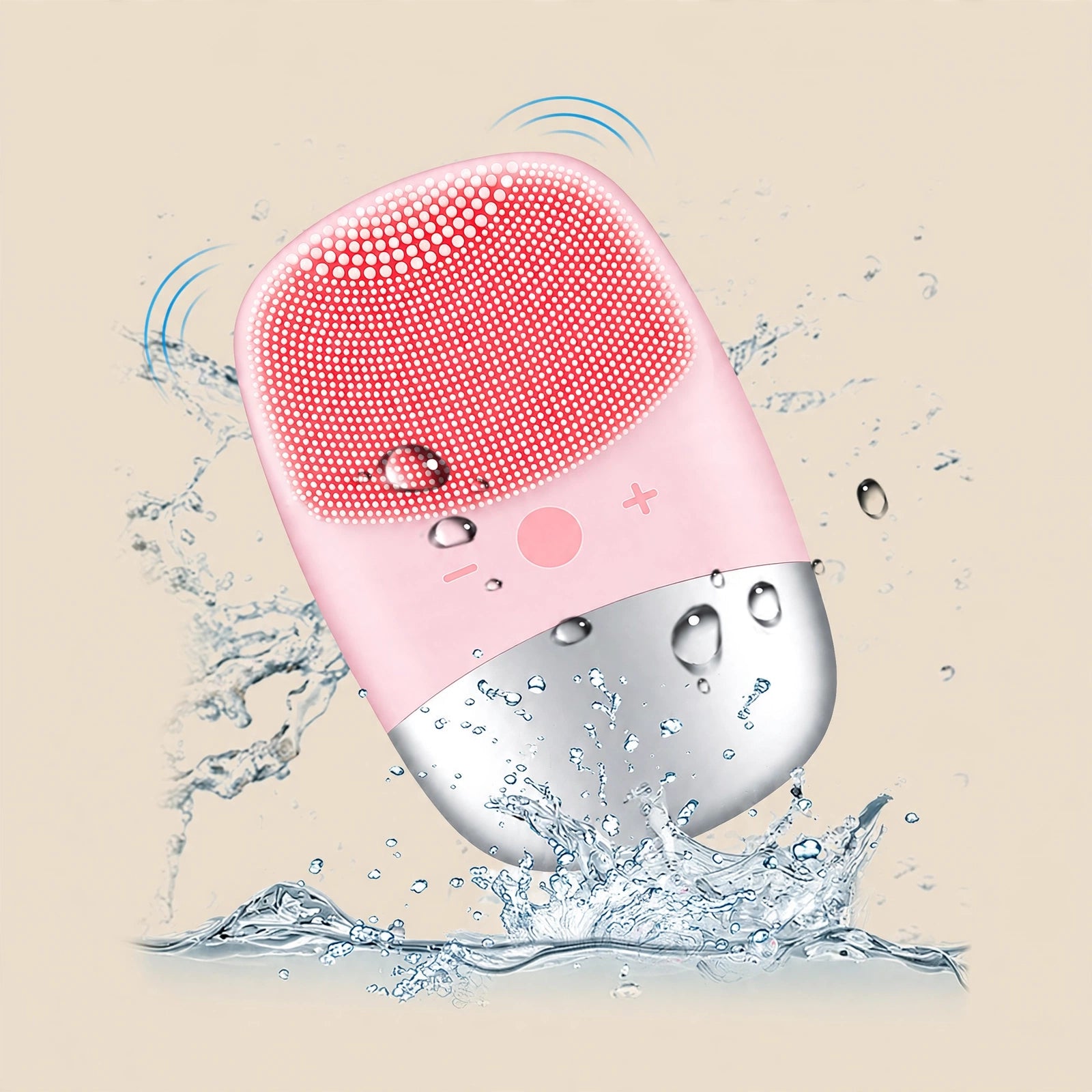 MINI CEPILLO ELÉCTRICO DE SILICONA PARA LIMPIEZA Y MASAJE FACIAL