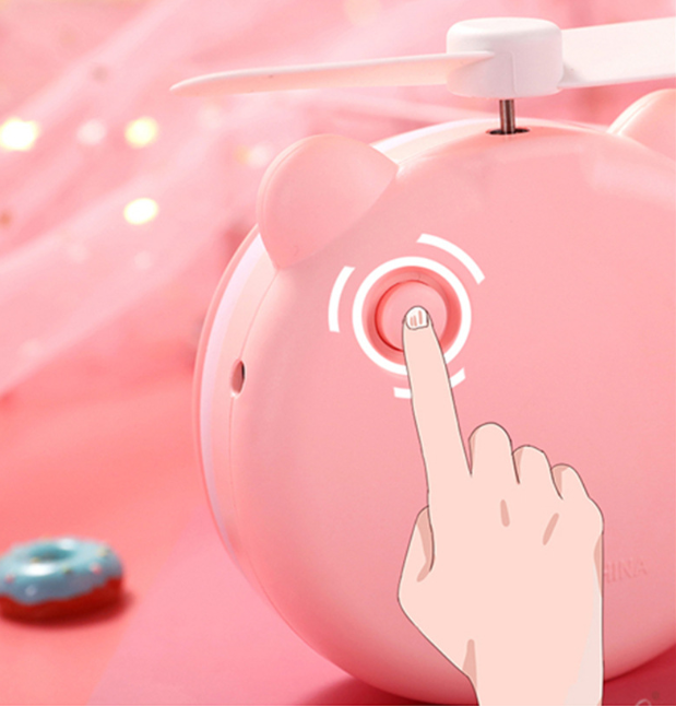 MINI ESPEJO LED DE BOLSILLO CON VENTILADOR PARA MAQUILLAJE.