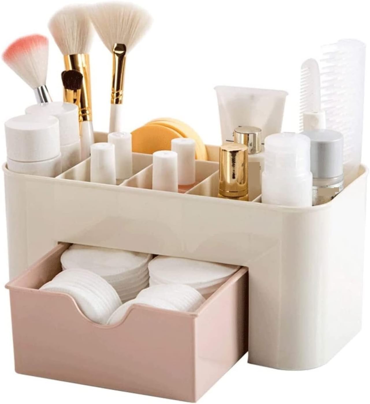 Mantén tus productos de maquillaje y cuidado personal siempre ordenados con este práctico organizador de sobremesa.