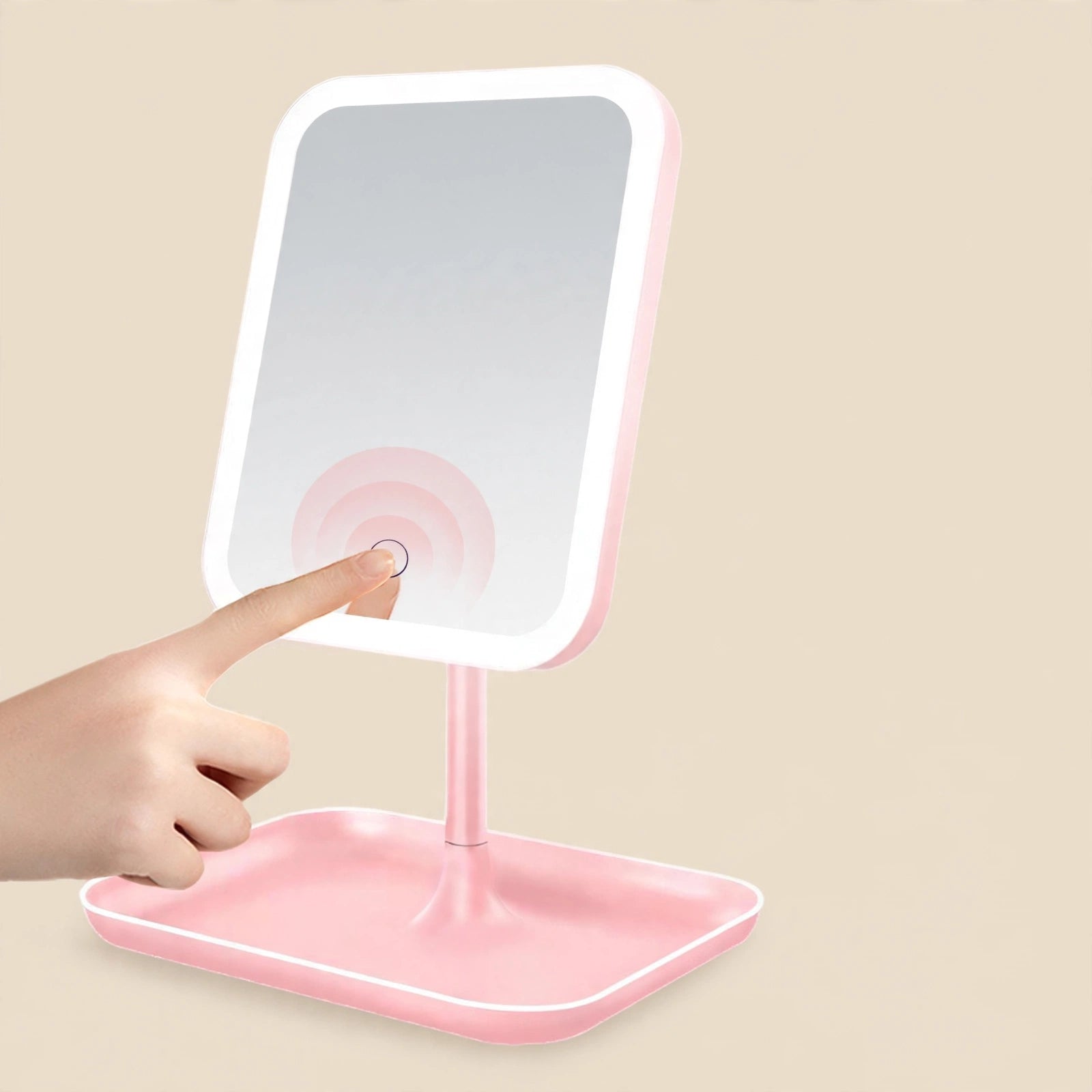 ESPEJO DE MAQUILLAJE LED TÁCTIL CON BRILLO REGULABLE