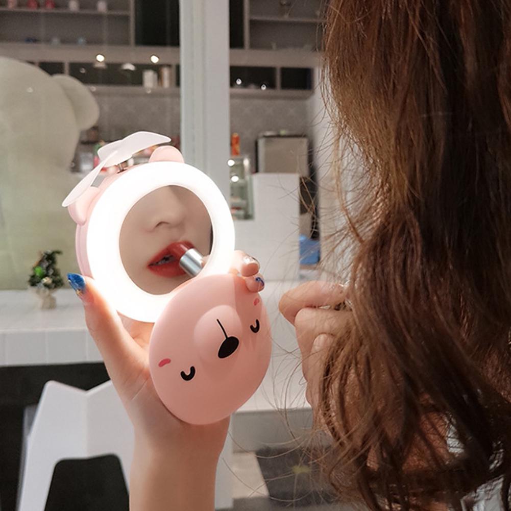 MINI ESPEJO LED DE BOLSILLO CON VENTILADOR