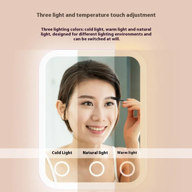 ESPEJO DE MAQUILLAJE LED TÁCTIL CON BRILLO REGULABLE