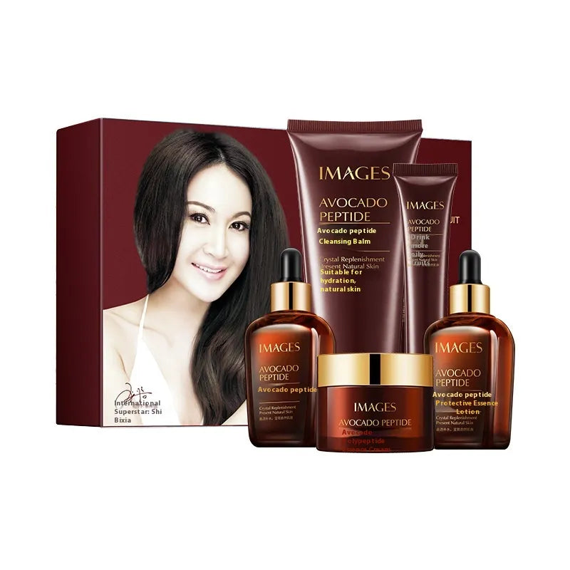 Ritual Facial de Aguacate y Péptidos – Set Completo de 5 Pasos